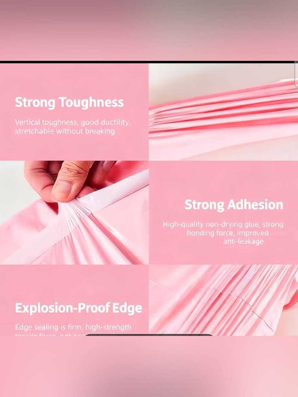 Pink Poly Mailers 12x15 5 Qty 20 - Picture 3 of 3